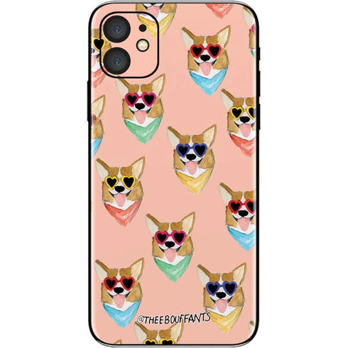 Bouffants and Broken Hearts Corgi Love iPhone 11 Skin