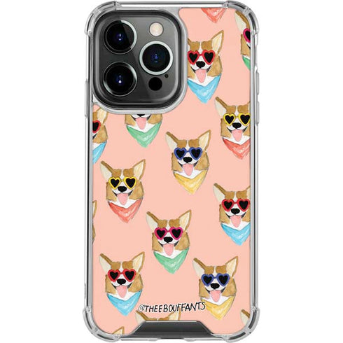Bouffants and Broken Hearts Corgi Love iPhone 13 Pro Clear Case