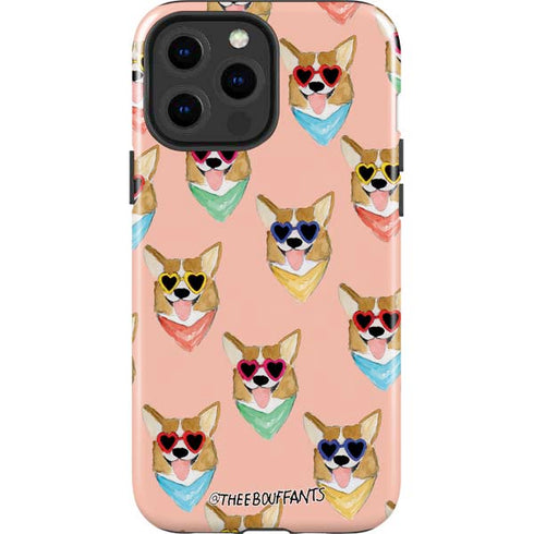 Bouffants and Broken Hearts Corgi Love iPhone 15 Pro Max Impact Case