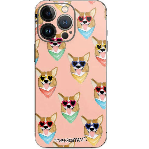 Bouffants and Broken Hearts Corgi Love iPhone 15 Pro Skin