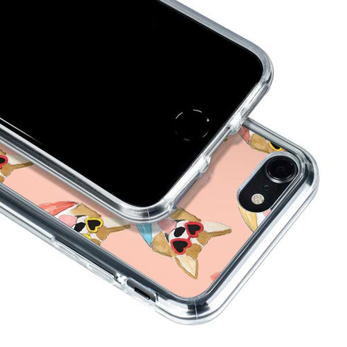 Bouffants and Broken Hearts Corgi Love iPhone SE (2nd & 3rd Gen) Clear Case