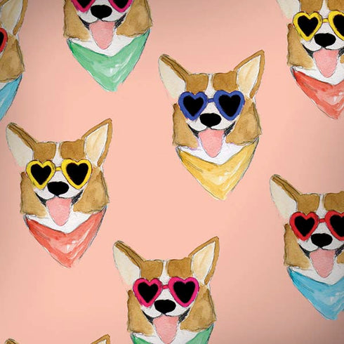 Bouffants and Broken Hearts Corgi Love iPhone X Skin