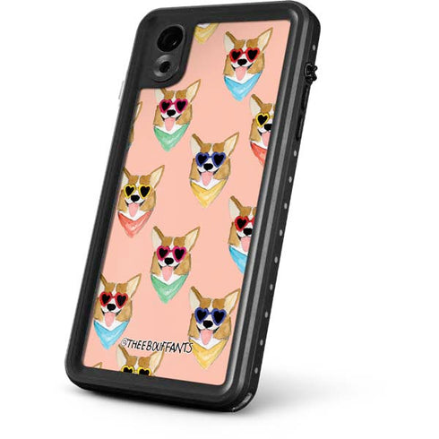 Bouffants and Broken Hearts Corgi Love iPhone XR Waterproof Case