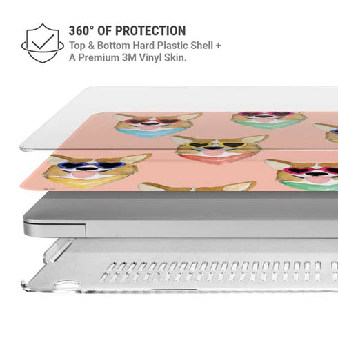 Bouffants and Broken Hearts Corgi Love MacBook Air 15in (2023-2025) Case plus Skin