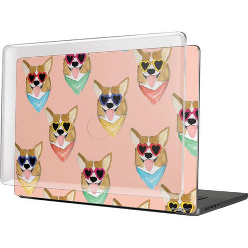 Bouffants and Broken Hearts Corgi Love MacBook Pro 16in (2021-25) Case plus Skin