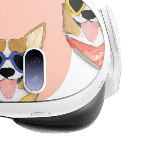 Bouffants and Broken Hearts Corgi Love Meta Quest 3 Skin