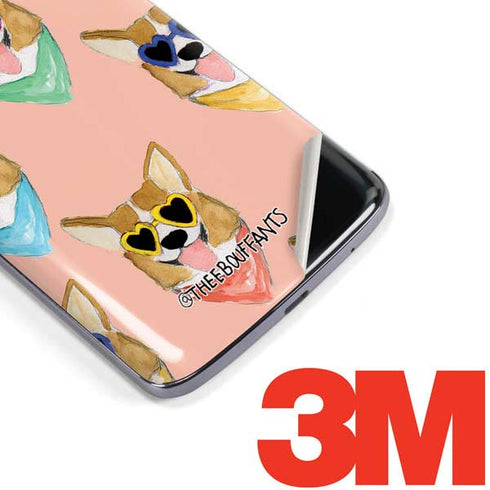Bouffants and Broken Hearts Corgi Love Moto E5 Plus Skin