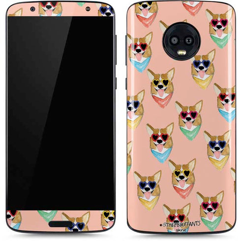 Bouffants and Broken Hearts Corgi Love Moto G6 Skin