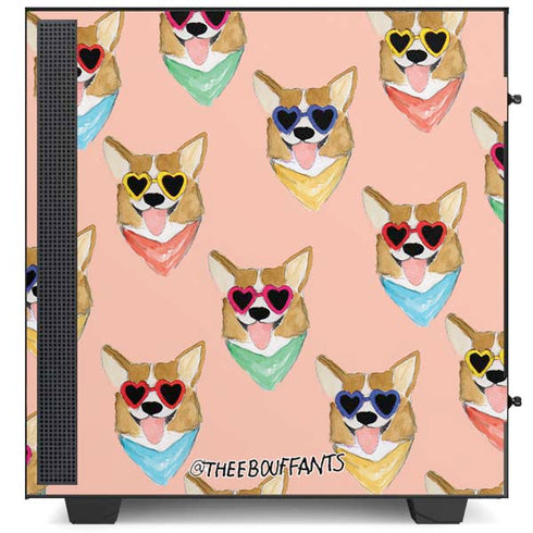 Bouffants and Broken Hearts Corgi Love NZXT H510 Compact ATX Mid-Tower Case Skin