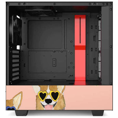Bouffants and Broken Hearts Corgi Love NZXT H510 Compact ATX Mid-Tower Case Skin