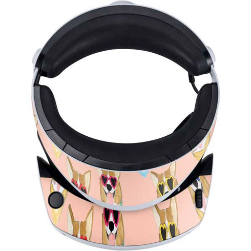 Bouffants and Broken Hearts Corgi Love PlayStation VR2 Skin