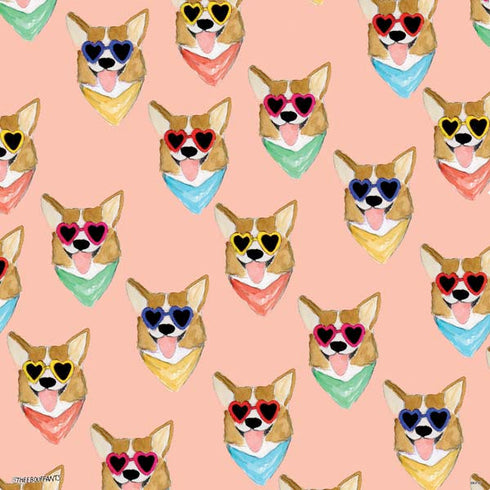 Bouffants and Broken Hearts Corgi Love PS4 Slim Skin