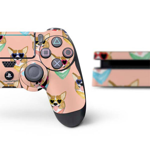 Bouffants and Broken Hearts Corgi Love PS4 Slim Bundle Skin