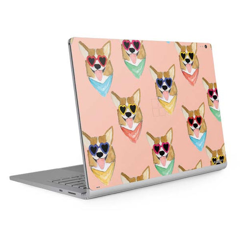 Bouffants and Broken Hearts Corgi Love Surface Book 2 15in Skin