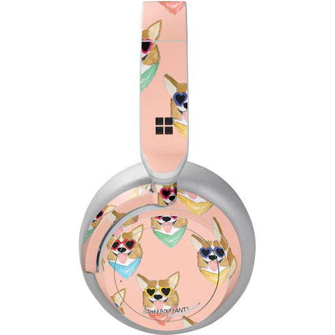 Bouffants and Broken Hearts Corgi Love Surface Headphones Skin