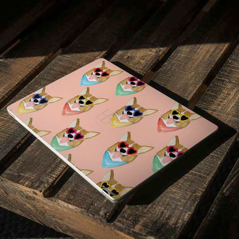 Bouffants and Broken Hearts Corgi Love Surface Laptop 2 Skin