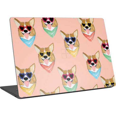 Bouffants and Broken Hearts Corgi Love Surface Laptop 4 15in Skin