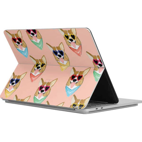 Bouffants and Broken Hearts Corgi Love Surface Laptop Studio Skin
