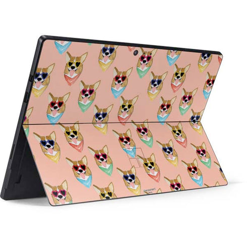 Bouffants and Broken Hearts Corgi Love Surface Pro 6 Skin