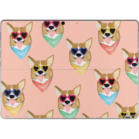 Bouffants and Broken Hearts Corgi Love Surface Pro 8 Skin