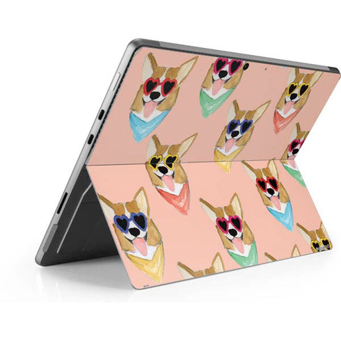 Bouffants and Broken Hearts Corgi Love Surface Pro 8 Skin