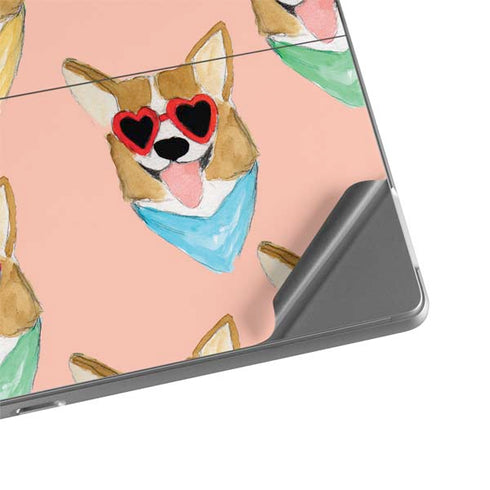 Bouffants and Broken Hearts Corgi Love Surface Pro 8 Skin