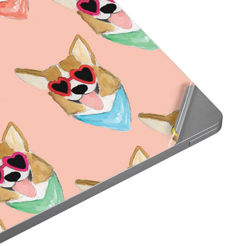 Bouffants and Broken Hearts Corgi Love Universal Laptop 17in (13.8 x 10in) Skin