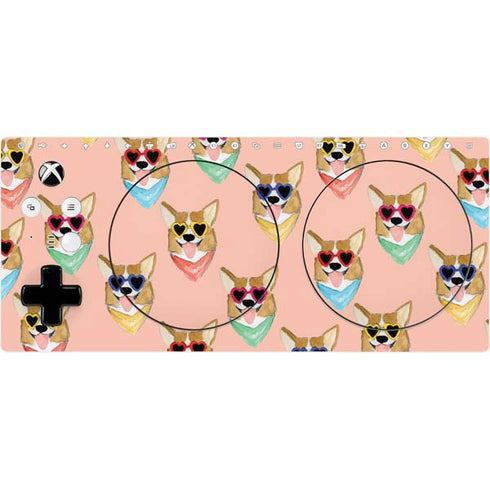 Bouffants and Broken Hearts Corgi Love Xbox Adaptive Controller Skin