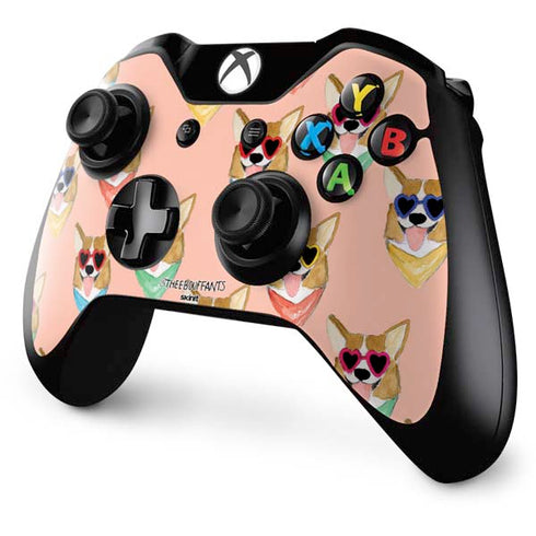 Bouffants and Broken Hearts Corgi Love Xbox One Controller Skin