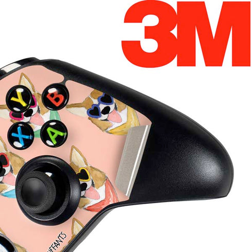 Bouffants and Broken Hearts Corgi Love Xbox One Controller Skin