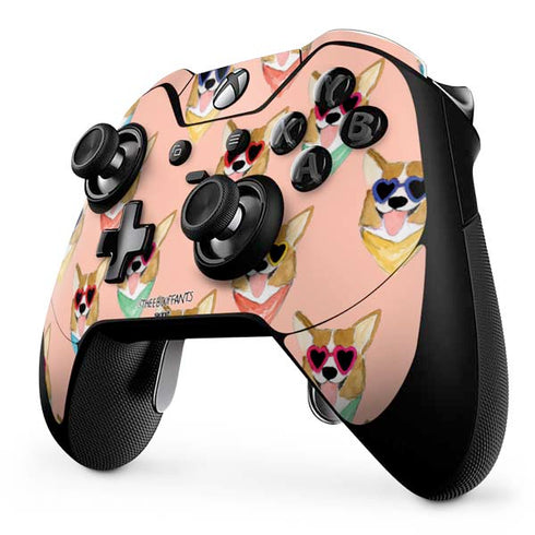 Bouffants and Broken Hearts Corgi Love Xbox One Elite Controller Skin