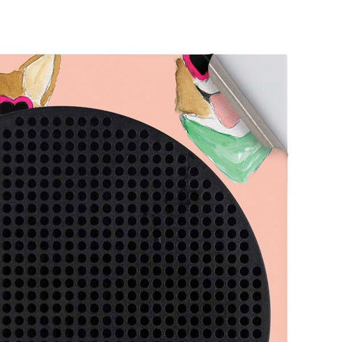 Bouffants and Broken Hearts Corgi Love Xbox Series S Console Skin