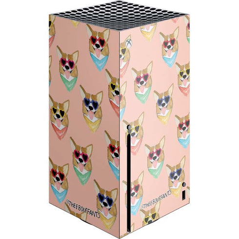 Bouffants and Broken Hearts Corgi Love Xbox Series X Console Skin