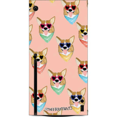 Bouffants and Broken Hearts Corgi Love Xbox Series X Console Skin