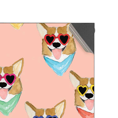 Bouffants and Broken Hearts Corgi Love Xbox Series X Console Skin