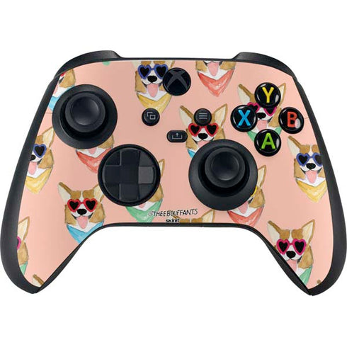 Bouffants and Broken Hearts Corgi Love Xbox Series X Controller Skin