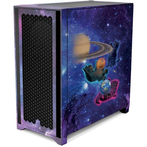 Vincent Hie Cosmic Kittens Corsair 4000D Tempered Glass Mid-Tower ATX Case Skin