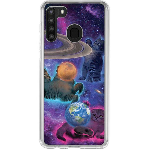 Vincent Hie Cosmic Kittens Galaxy A21 Clear Case