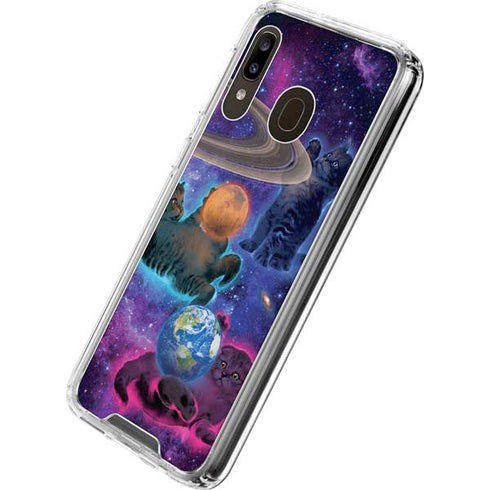 Vincent Hie Cosmic Kittens Galaxy A30 Clear Case