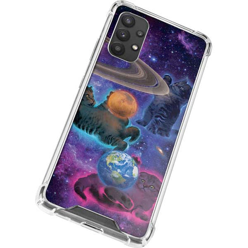 Vincent Hie Cosmic Kittens Galaxy A32 5G Clear Case