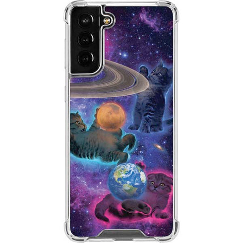 Vincent Hie Cosmic Kittens Galaxy S21 FE Clear Case