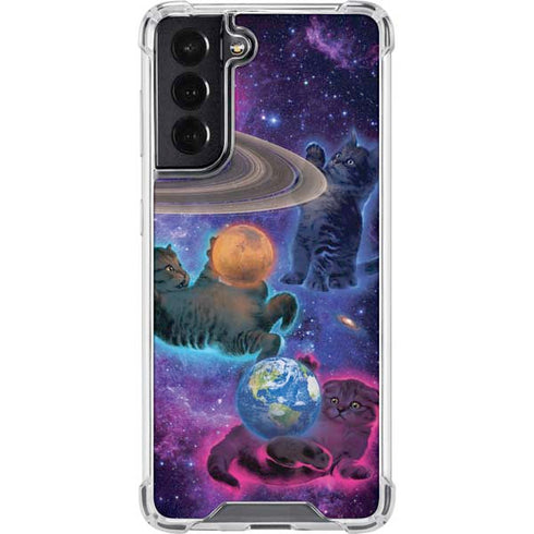Vincent Hie Cosmic Kittens Galaxy S22 Clear Case