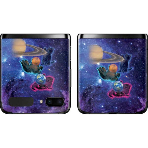 Vincent Hie Cosmic Kittens Galaxy Z Flip Skin