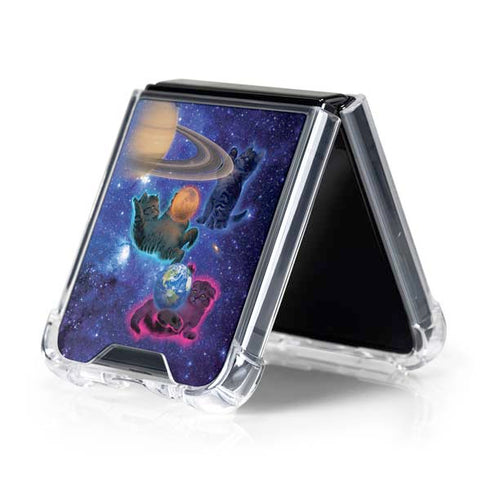 Cosmic Kittens by Vincent Hie Galaxy Z Flip5 5G Clear Case