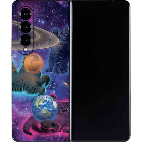 Vincent Hie Cosmic Kittens Galaxy Z Fold4 5G Skin
