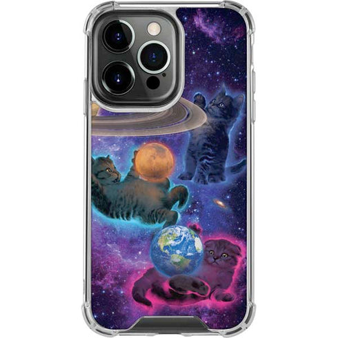 Cosmic Kittens by Vincent Hie iPhone 15 Pro Clear Case