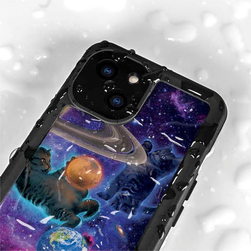Cosmic Kittens by Vincent Hie iPhone 15 Plus Waterproof Case