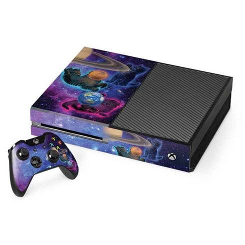 Vincent Hie Cosmic Kittens Xbox One Console and Controller Bundle Skin