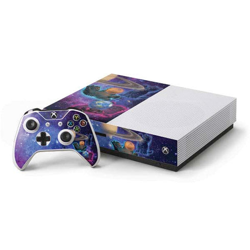 Vincent Hie Cosmic Kittens Xbox One S Console and Controller Bundle Skin
