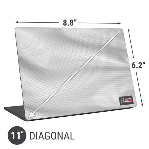 Costa Rica Soccer Flag Universal Laptop 11in (8.8 x 6.2in) Skin
